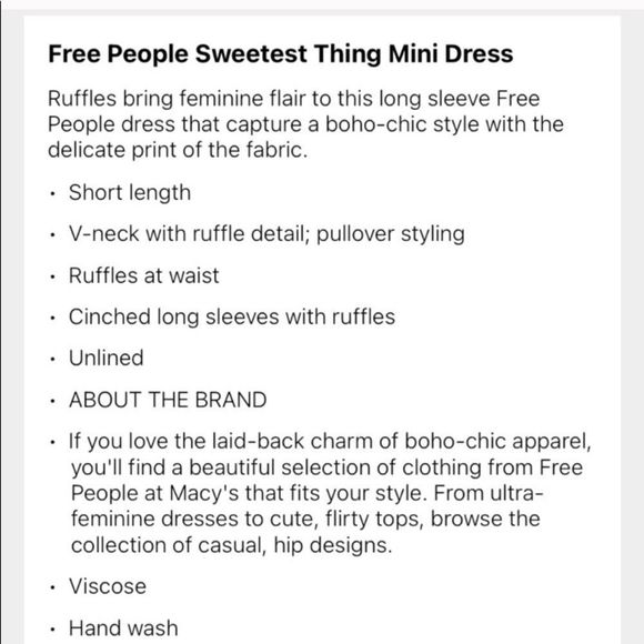 Free People Sweetest Thing Mini Dress Ivory Size 10 NWT - Picture 15 of 15